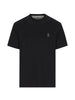 Men's Brunello Cucinelli Black Embroidered Logo T-Shirt