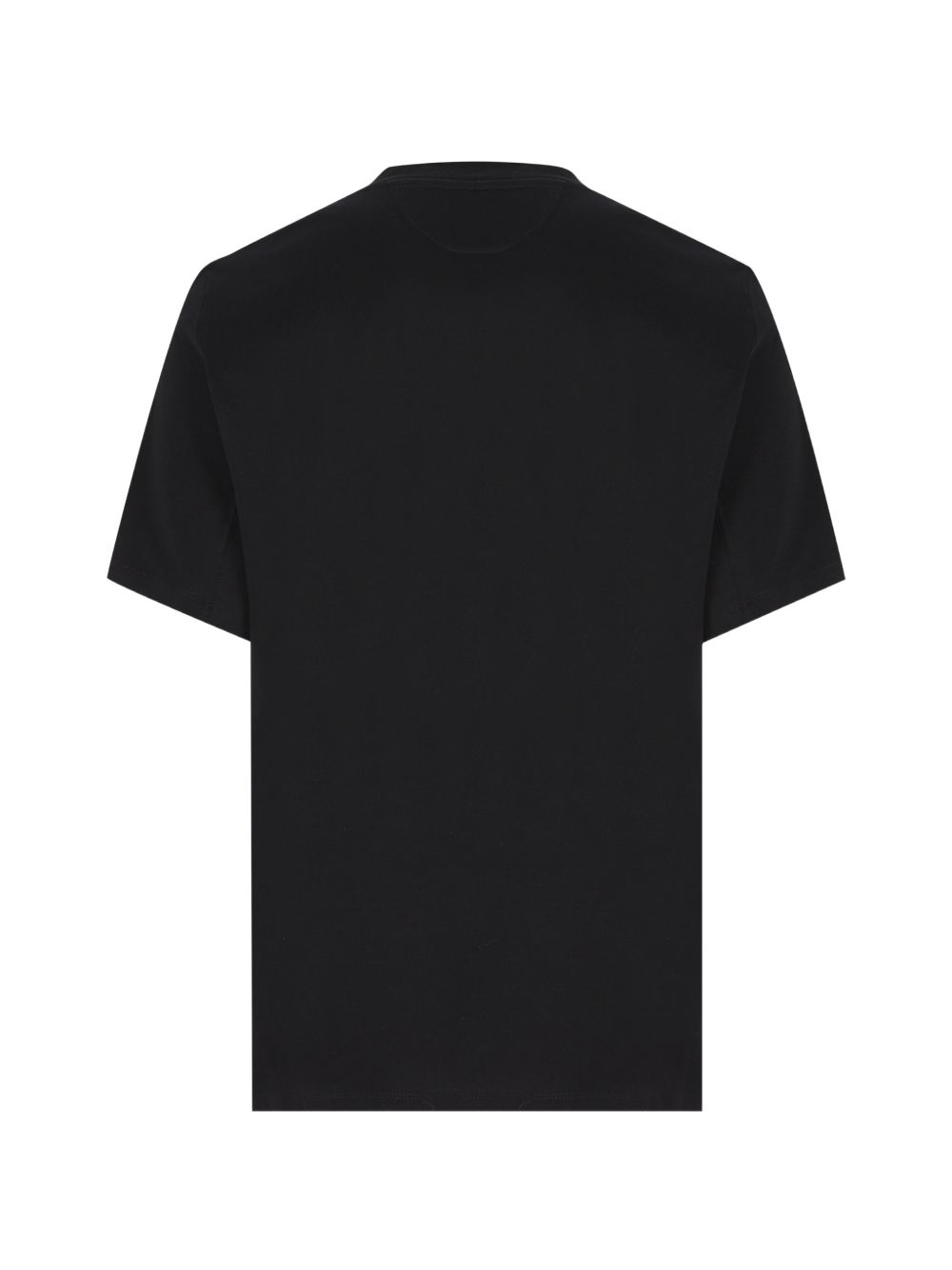 T-shirt con logo ricamato in nero Brunello cucinelli - uomo 