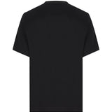 T-shirt con logo ricamato in nero Brunello cucinelli - uomo 