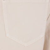 Jeans dritti con applicazione logo in avorio 