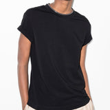 T-shirt a maniche corte in nero 