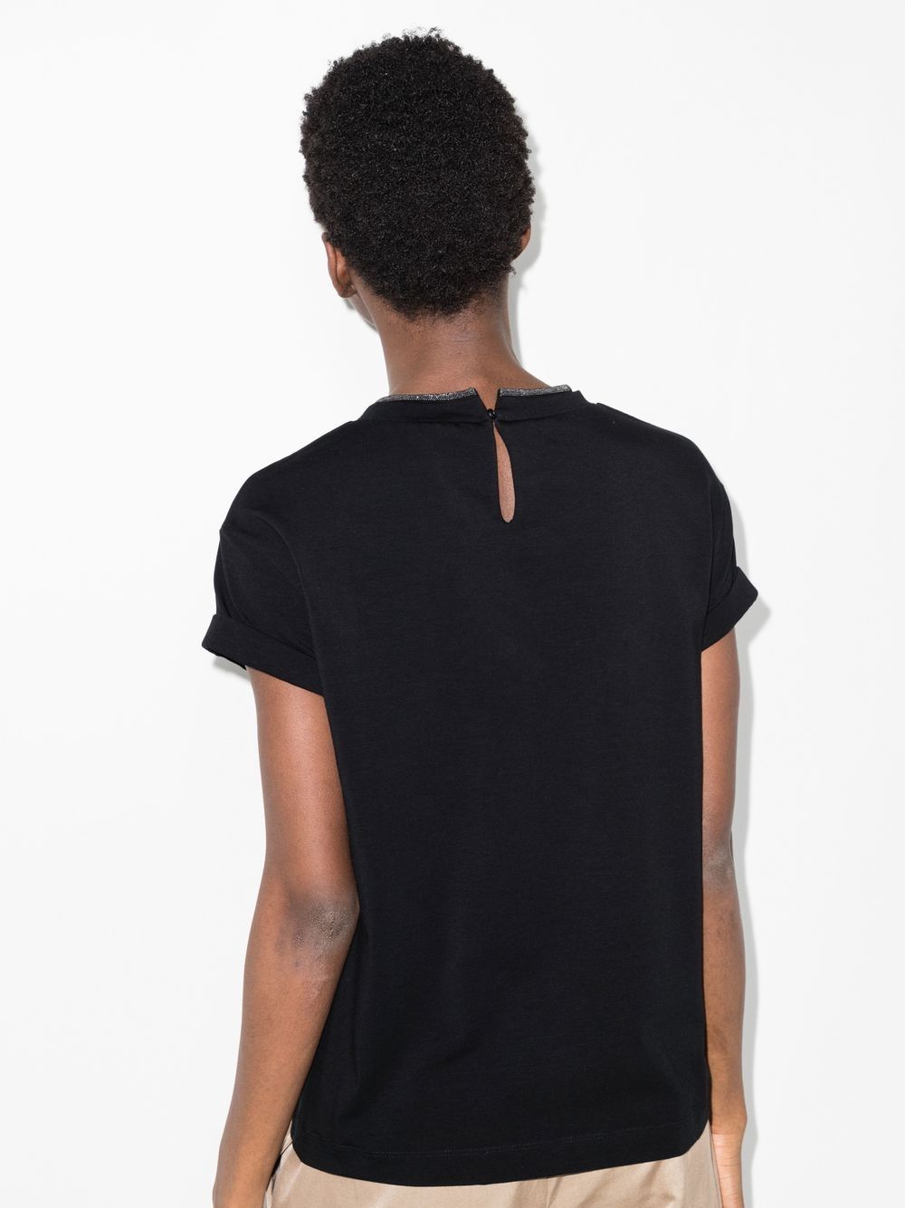 T-shirt a maniche corte in nero 