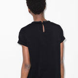 T-shirt a maniche corte in nero 