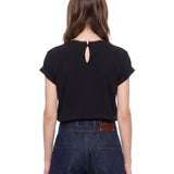 T-shirt a maniche corte in nero 