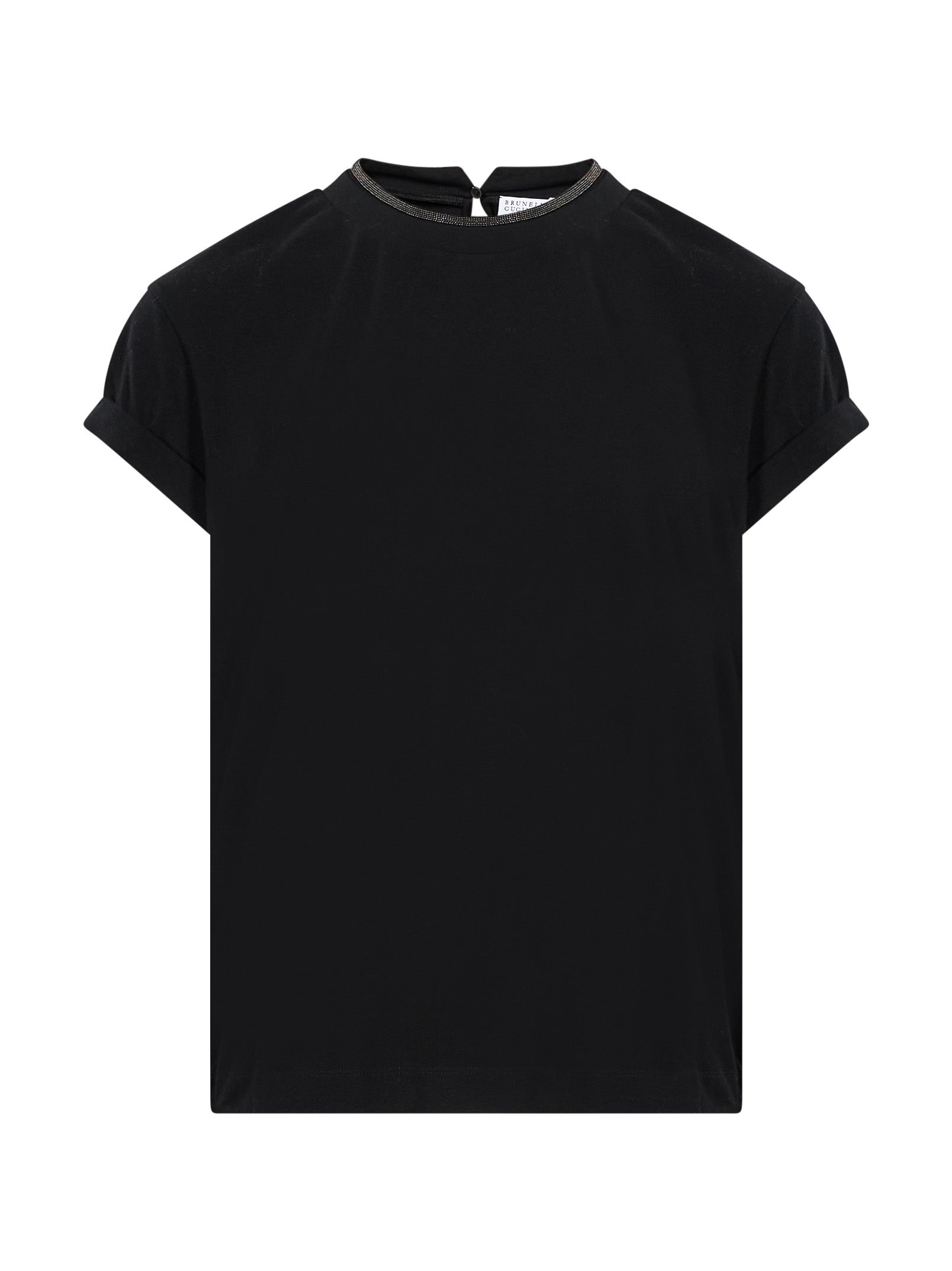 T-shirt a maniche corte in nero 