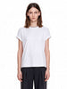 T-shirt con orlo a contrasto in bianco