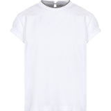 T-shirt con orlo a contrasto in bianco 