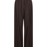 Pantaloni a gamba ampia in lana in marrone 