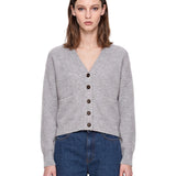 Cardigan scollo a V in grigio 