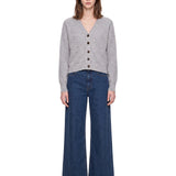 Cardigan scollo a V in grigio 
