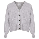 Cardigan scollo a V in grigio 