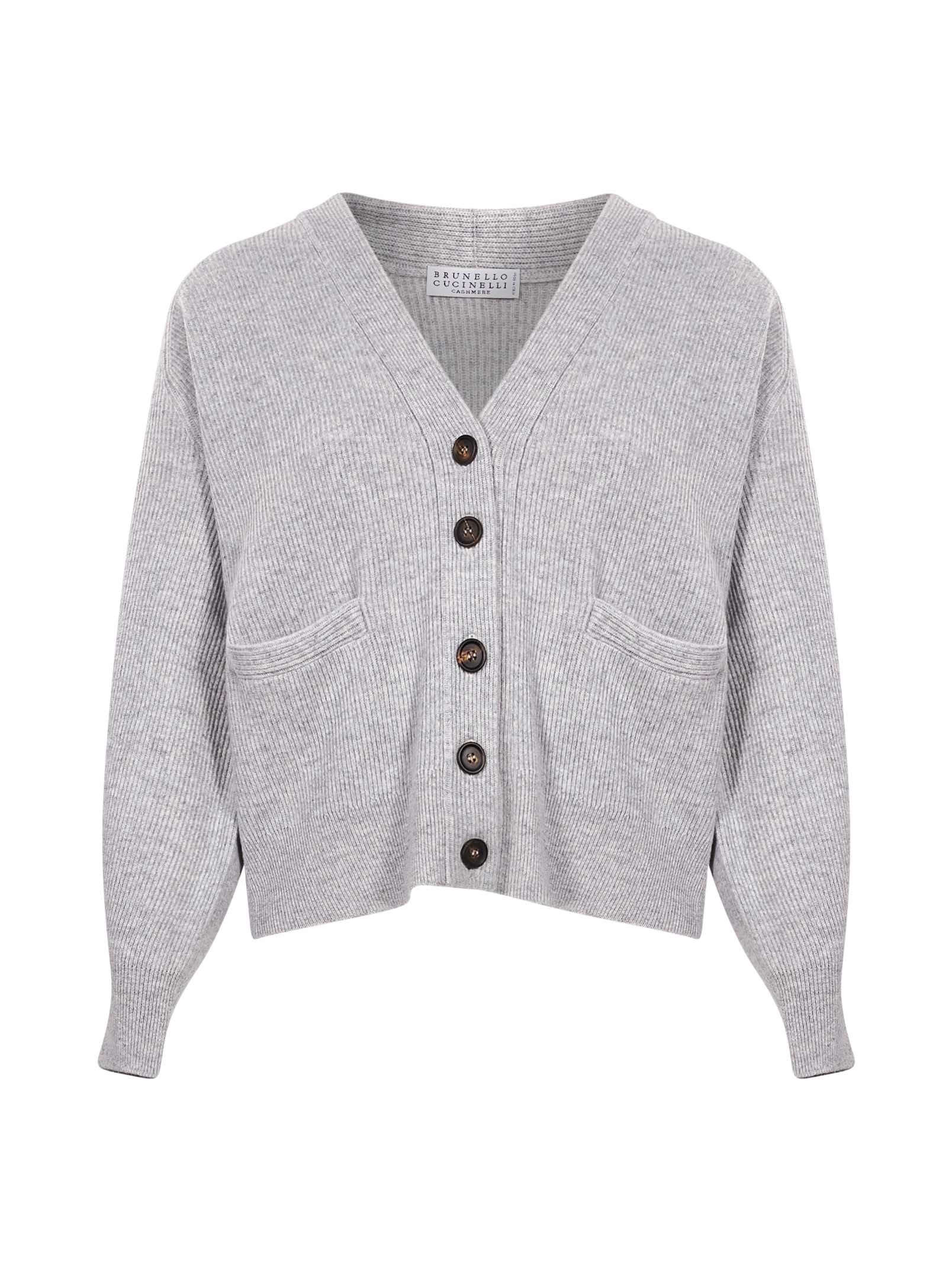 Cardigan scollo a V in grigio 