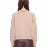 Maglione girocollo in cashmere in beige 