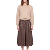 Maglione girocollo in cashmere in beige 