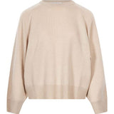 Maglione girocollo in cashmere in beige 