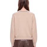 Maglione girocollo in cashmere in beige 