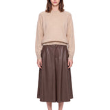 Maglione girocollo in cashmere in beige 