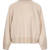 Maglione girocollo in cashmere in beige 
