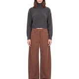 Maglione dolcevita in cashmere in grigio 