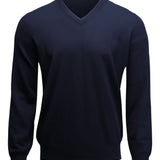 Maglione con scollo a V in blu 