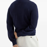 Maglione con scollo a V in blu 