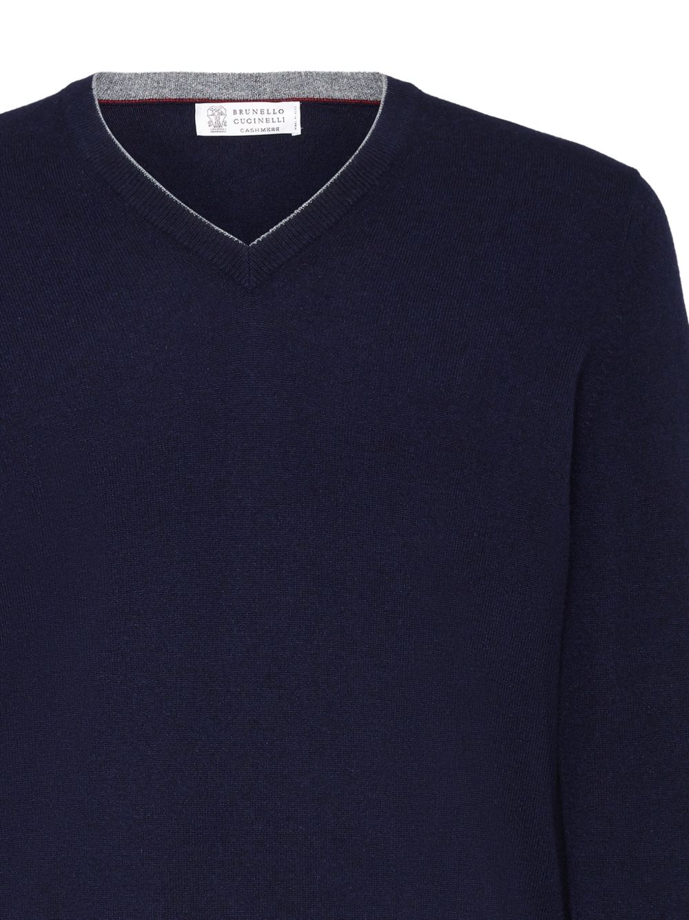 Maglione con scollo a V in blu 