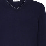 Maglione con scollo a V in blu 