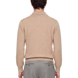 Maglia con colletto in beige 