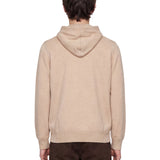 Felpa con zip in beige 
