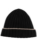 Men's Brunello Cucinelli Ribbed Beanie in Black