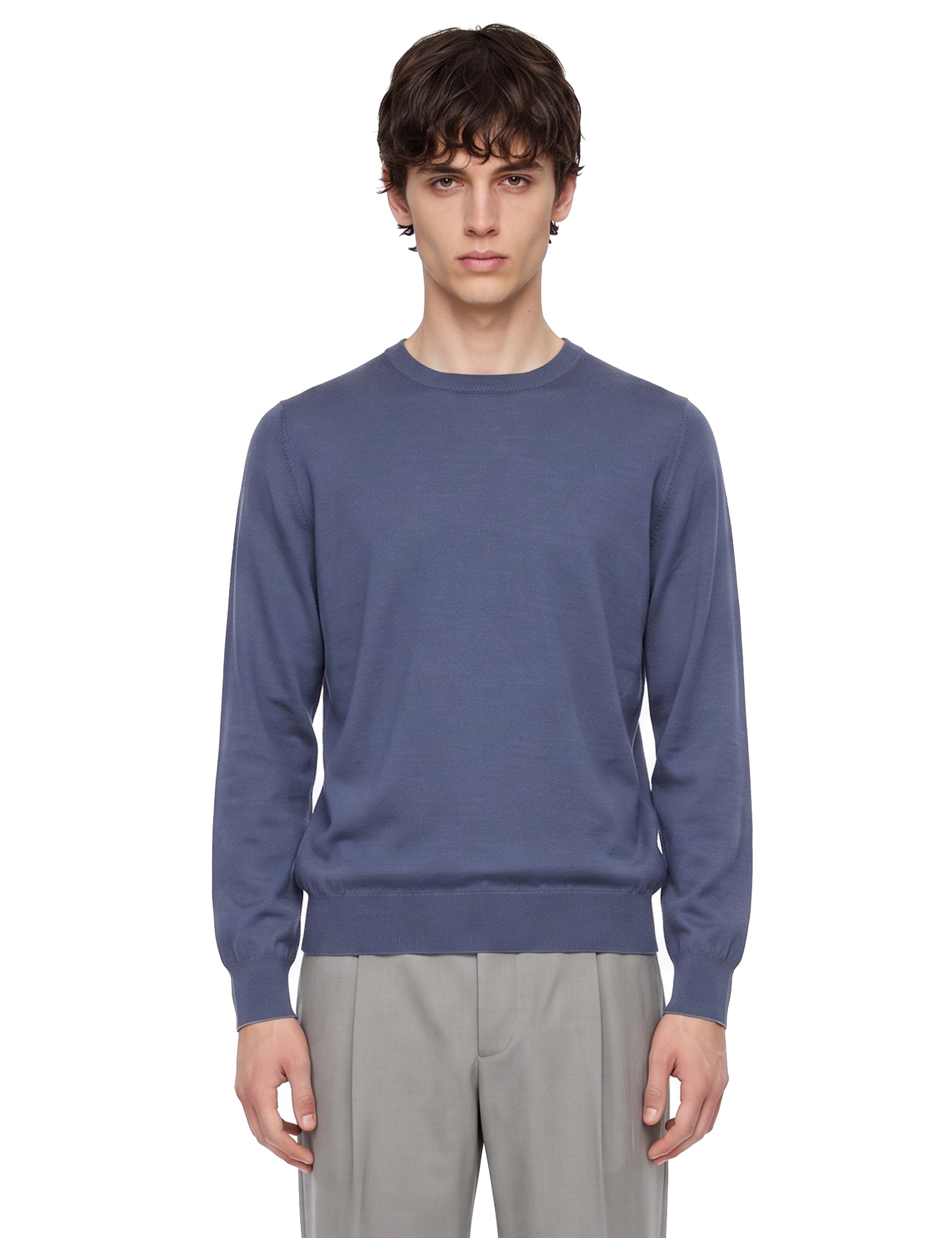 Maglia girocollo in blu 