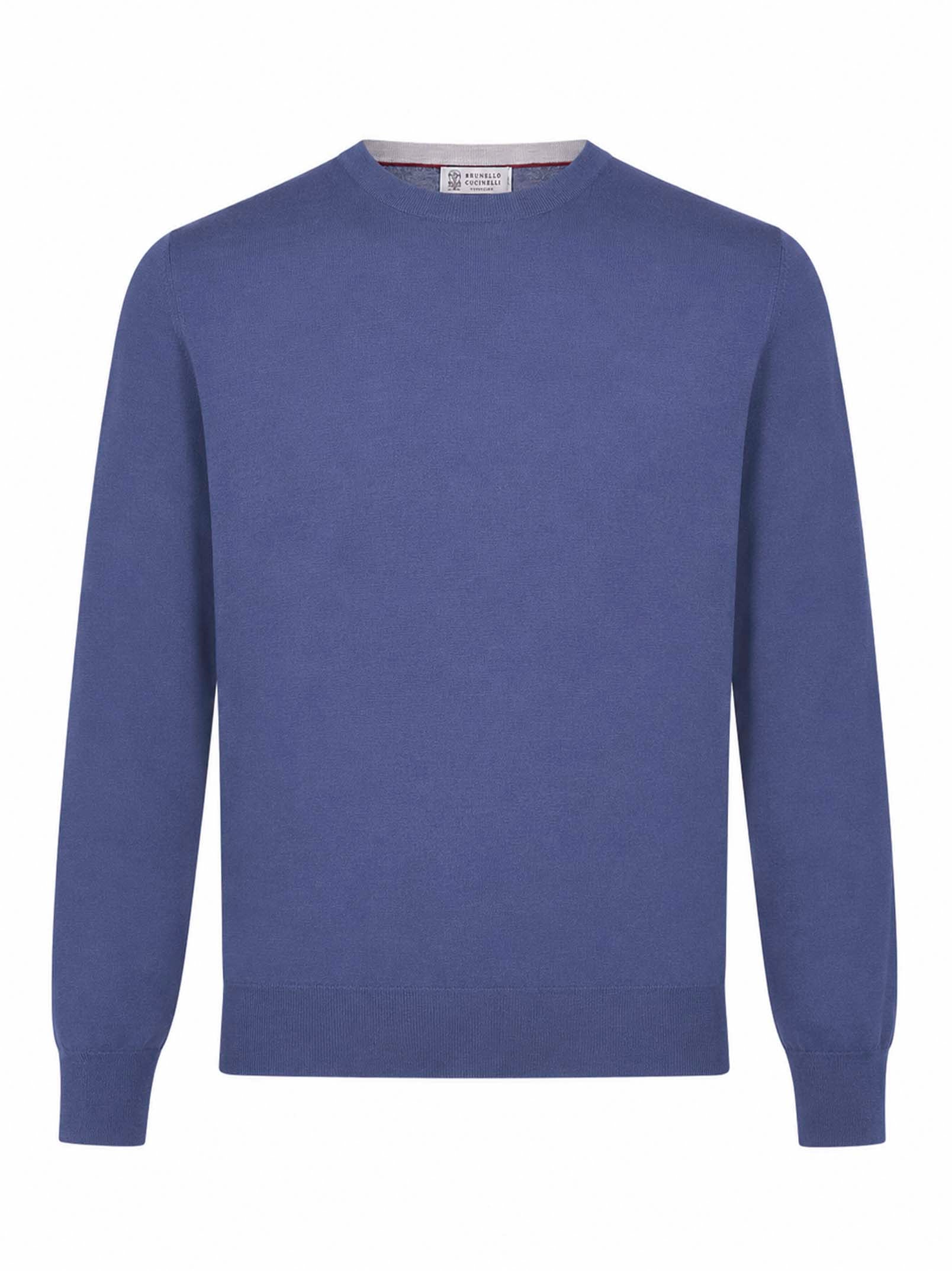 Maglia girocollo in blu 
