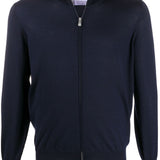 Cardigan con zip in blu 