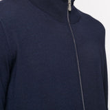 Cardigan con zip in blu 