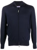Cardigan con zip in blu
