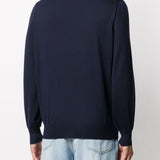 Cardigan con zip in blu 
