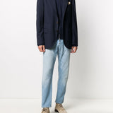 Cardigan con zip in blu 