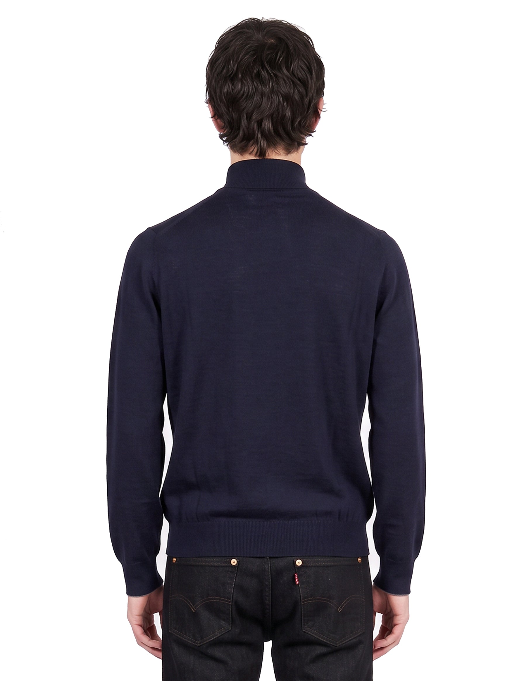 Cardigan con zip in blu 