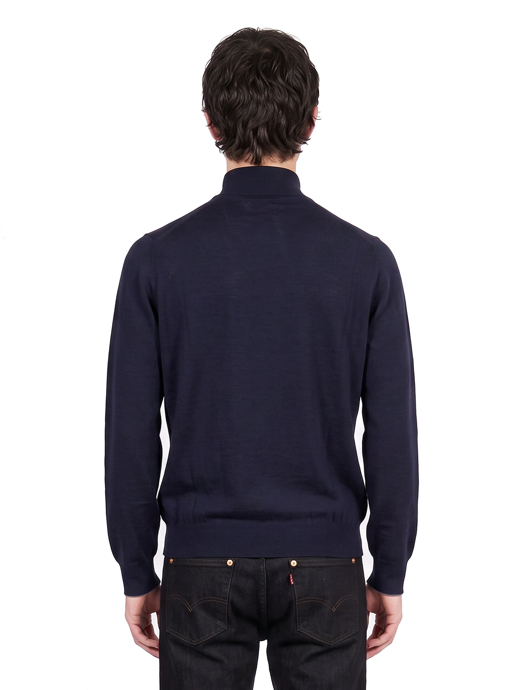 Cardigan con zip in blu 