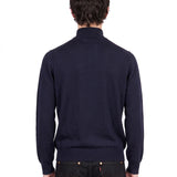 Cardigan con zip in blu 