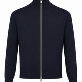 Cardigan con zip in blu 