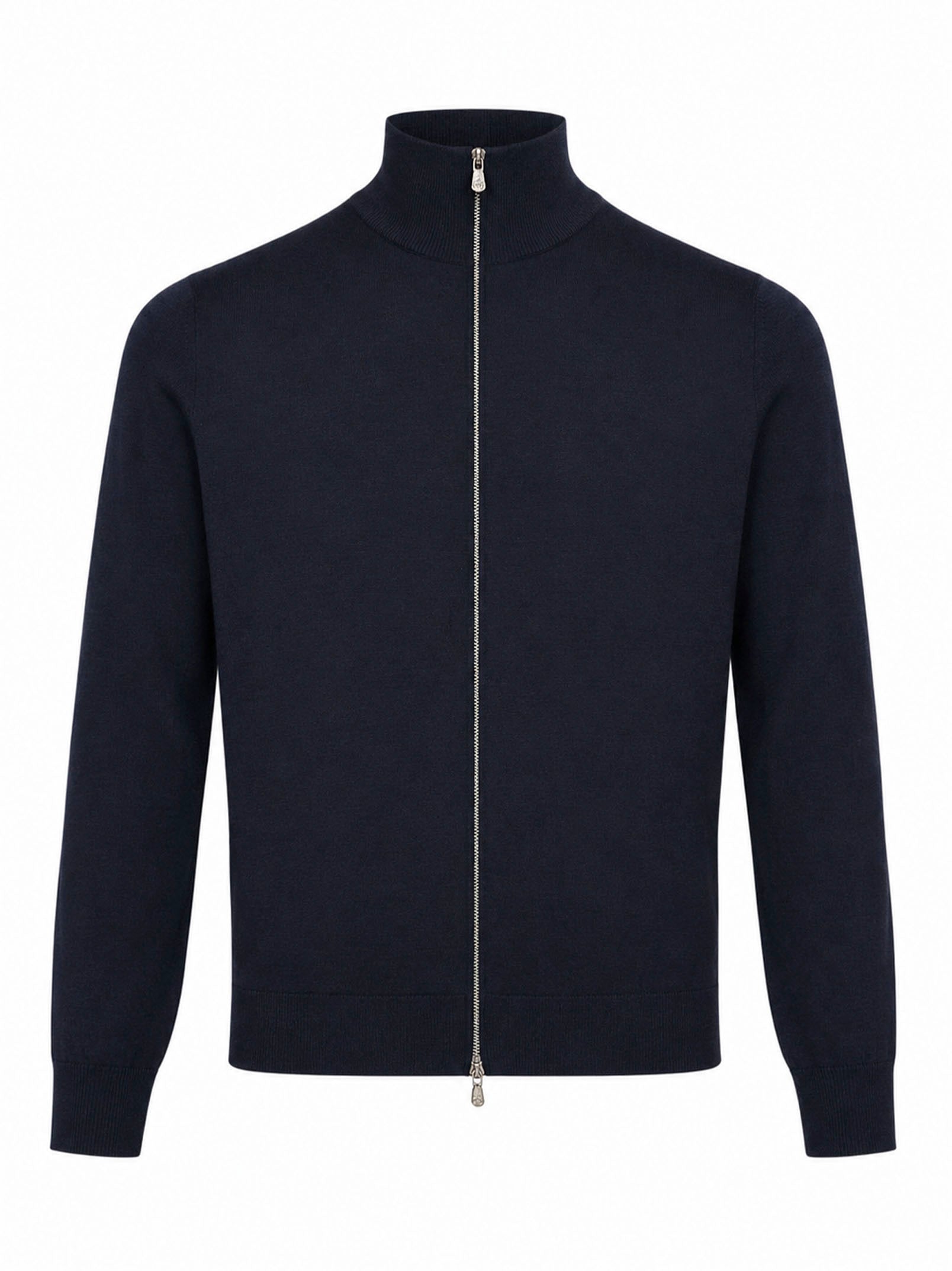 Cardigan con zip in blu 