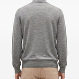 Maglione mezza zip in cashmere grigio 