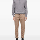 Maglione mezza zip in cashmere grigio 