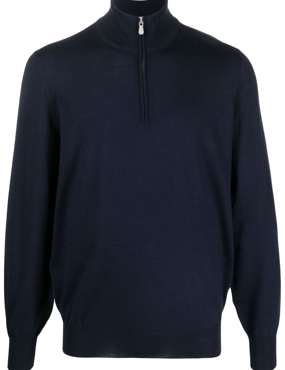 Maglione con mezza zip in blu 