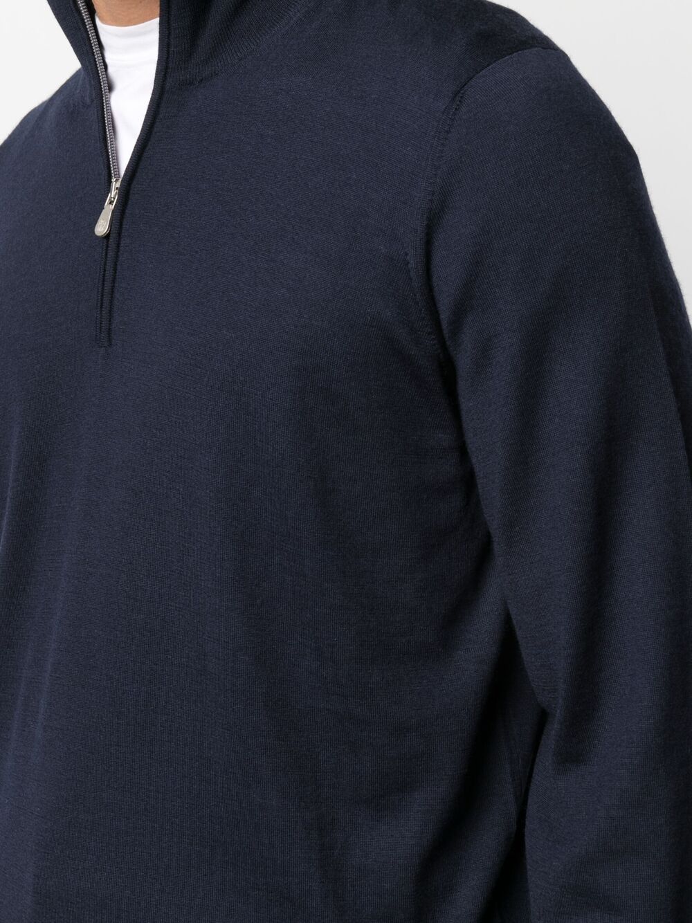 Maglione con mezza zip in blu 