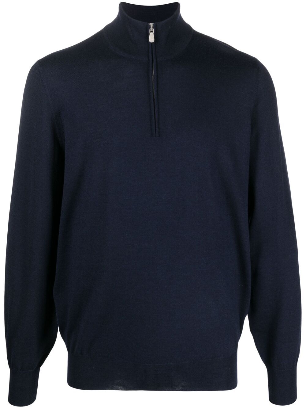 Maglione con mezza zip in blu 