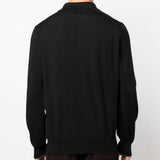 Polo a maniche lunghe in nero Brunello cucinelli - uomo 
