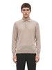 Light grey cotton polo shirt