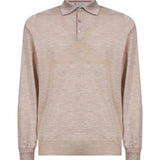 Polo in cotone grigio chiaro 